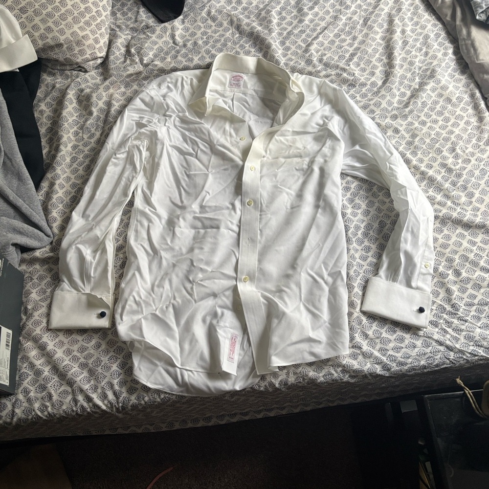White Button-Up Brooks Brothers Shirt